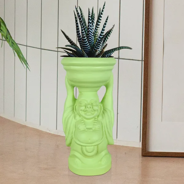 Laughing_Buddha_Mint_Ceramic_Pots_For_Indoor_Plants,_Planters,_Flower,_Pots,_Gamla,_Outdoor,_Balcony,_Home,_Garden,_Office_Decor,_Succulent_Pot(D_-_10_X_H_-_23.5_Cm)