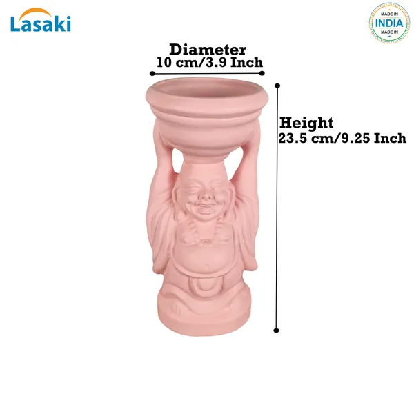 Laughing_Buddha_Pink_Ceramic_Pots_For_Indoor_Plants,_Planters,_Flower,_Pots,_Gamla,_Outdoor,_Balcony,_Home,_Garden,_Office_Decor,_Succulent_Pot(D_-_10_X_H_-_23.5_Cm)
