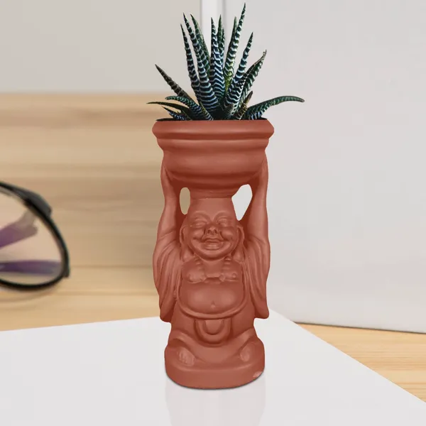 Laughing_Buddha_Truffle_Ceramic_Pots_For_Indoor_Plants,_Planters,_Flower,_Gamla,_Outdoor,_Balcony,_Home,_Garden,_Office_Decor,_Succulent_Pot(D_-_10_X_H_-_23.5_Cm)