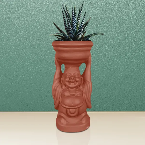 Laughing_Buddha_Truffle_Ceramic_Pots_For_Indoor_Plants,_Planters,_Flower,_Gamla,_Outdoor,_Balcony,_Home,_Garden,_Office_Decor,_Succulent_Pot(D_-_10_X_H_-_23.5_Cm)