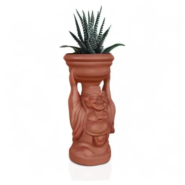 Laughing_Buddha_Truffle_Ceramic_Pots_For_Indoor_Plants,_Planters,_Flower,_Gamla,_Outdoor,_Balcony,_Home,_Garden,_Office_Decor,_Succulent_Pot(D_-_10_X_H_-_23.5_Cm)