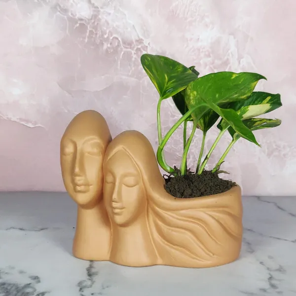 Couple_Ginger_Ceramic_Pots_For_Indoor_Plants,_Planters,_Flower,_Pots,_Gamla,_Outdoor,_Balcony,_Home,_Garden,_Office_Decor,_Succulent_Pot(L_-_16_X_W_-_10_X_H_-_14.5_Cm)
