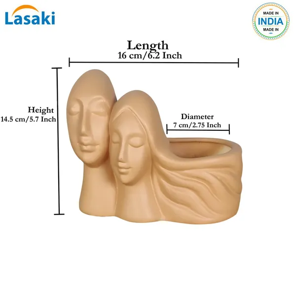 Couple_Ginger_Ceramic_Pots_For_Indoor_Plants,_Planters,_Flower,_Pots,_Gamla,_Outdoor,_Balcony,_Home,_Garden,_Office_Decor,_Succulent_Pot(L_-_16_X_W_-_10_X_H_-_14.5_Cm)