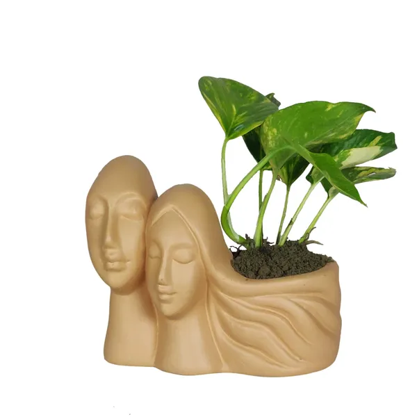 Couple_Ginger_Ceramic_Pots_For_Indoor_Plants,_Planters,_Flower,_Pots,_Gamla,_Outdoor,_Balcony,_Home,_Garden,_Office_Decor,_Succulent_Pot(L_-_16_X_W_-_10_X_H_-_14.5_Cm)