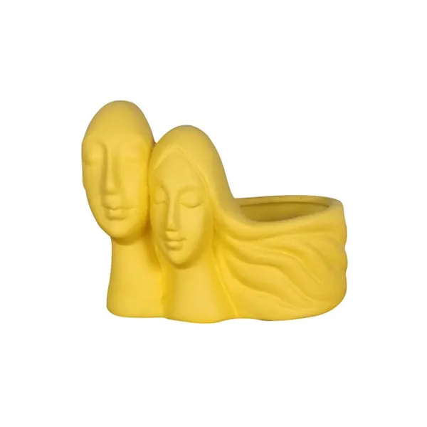 Couple_Saffron_Ceramic_Pots_For_Indoor_Plants,_Planters,_Flower,_Gamla,_Outdoor,_Balcony,_Home,_Garden,_Office_Decor,_Succulent_Pot(L_-_16_X_W_-_10_X_H_-_14.5_Cm)