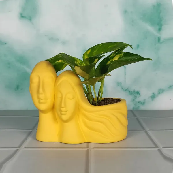 Couple_Saffron_Ceramic_Pots_For_Indoor_Plants,_Planters,_Flower,_Gamla,_Outdoor,_Balcony,_Home,_Garden,_Office_Decor,_Succulent_Pot(L_-_16_X_W_-_10_X_H_-_14.5_Cm)