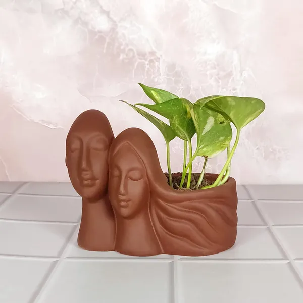 Couple_Truffle_Ceramic_Pots_For_Indoor_Plants,_Planters,_Flower,_Gamla,_Outdoor,_Balcony,_Home,_Garden,_Office_Decor,_Succulent_Pot(L_-_16_X_W_-_10_X_H_-_14.5_Cm)