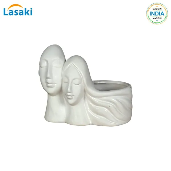 Couple_White_Ceramic_Pots_For_Indoor_Plants,_Planters,_Flower,_Pots,_Gamla,_Outdoor,_Balcony,_Home,_Garden,_Office_Decor,_Succulent_Pot(L_-_16_X_W_-_10_X_H_-_14.5_Cm)