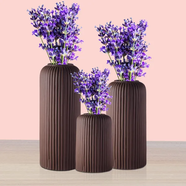 Evelyn_Truffle_Set_Of_3_Ceramic_Flower_Vase_For_Living_Room,_Bedroom,_Dining_Table,_Home_Decoration_(Flowers_Not_Includedtruffle_(Brown)
