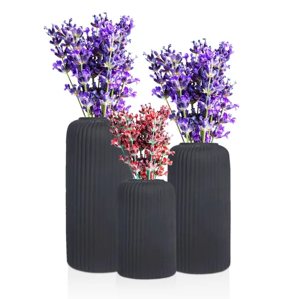 Evelyn_Black_Set_Of_3_Ceramic_Flower_Vase_For_Living_Room,_Bedroom,_Dining_Table,_Home_Decoration