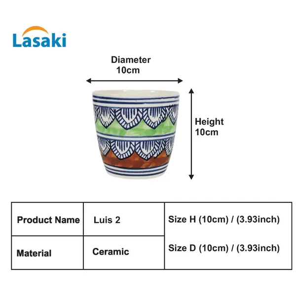 Luis_2_Ceramic_Pots_For_Indoor_Plants,_Planters,_Flower,_Pots,_Gamla,Outdoor,Balcony,Home,Round,Garden,_Office_Decor,Succulent(H_-_10_X_D_-_10_Cm)(Any_Color_May_Come)