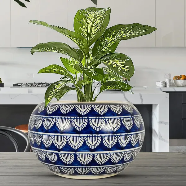 Ballu_Big_Ceramic_Pots_For_Indoor_Plants,_Planters,_Flower,_Gamla,Outdoor,Balcony,Home,Round,Garden,_Office_Decor,Succulent(H_-_15_X_D_-_23_Cm)(Any_Color_May_Come)