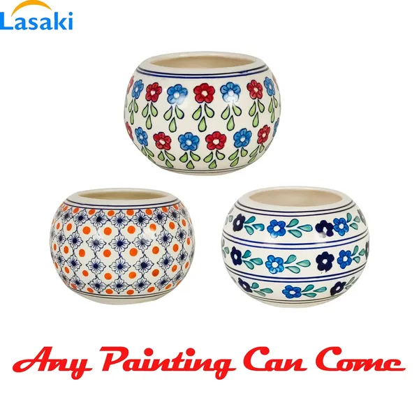Ballu_Small_Ceramic_Pots_For_Indoor_Plants,_Planters,_Flower,_Gamla,Outdoor,Balcony,Home,Round,Garden,_Office_Decor,Succulent(H_-_12_X_D_-_16_Cm)(Any_Color_May_Come)