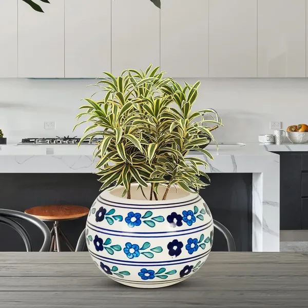 Ballu_Small_Ceramic_Pots_For_Indoor_Plants,_Planters,_Flower,_Gamla,Outdoor,Balcony,Home,Round,Garden,_Office_Decor,Succulent(H_-_12_X_D_-_16_Cm)(Any_Color_May_Come)