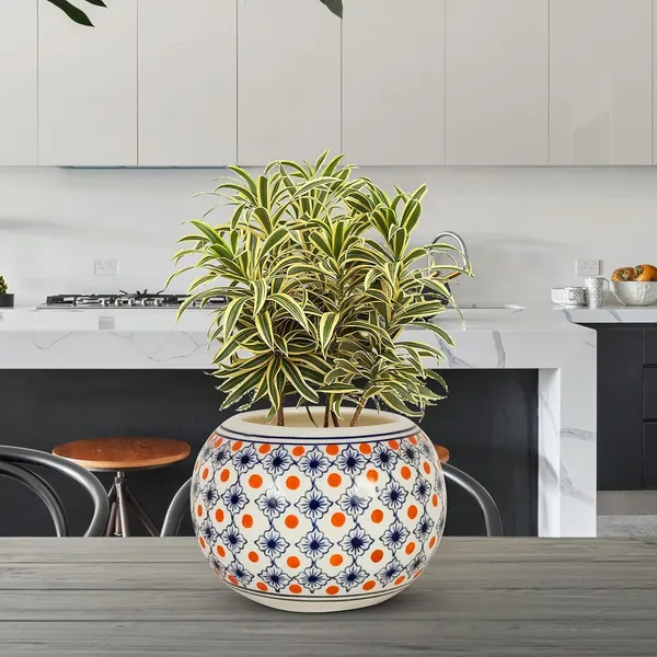 Ballu_Small_Ceramic_Pots_For_Indoor_Plants,_Planters,_Flower,_Gamla,Outdoor,Balcony,Home,Round,Garden,_Office_Decor,Succulent(H_-_12_X_D_-_16_Cm)(Any_Color_May_Come)