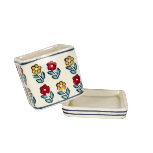 Hunt_With_Plate_Ceramic_Pots_For_Indoor_Plants,Planters,Flower,Gamla,Outdoor,Balcony,Home,Square,Garden,Office_Decor,Succulent(L-8_X_W-8_X_H-7.5_Cm)(Any_Color_May_Come)
