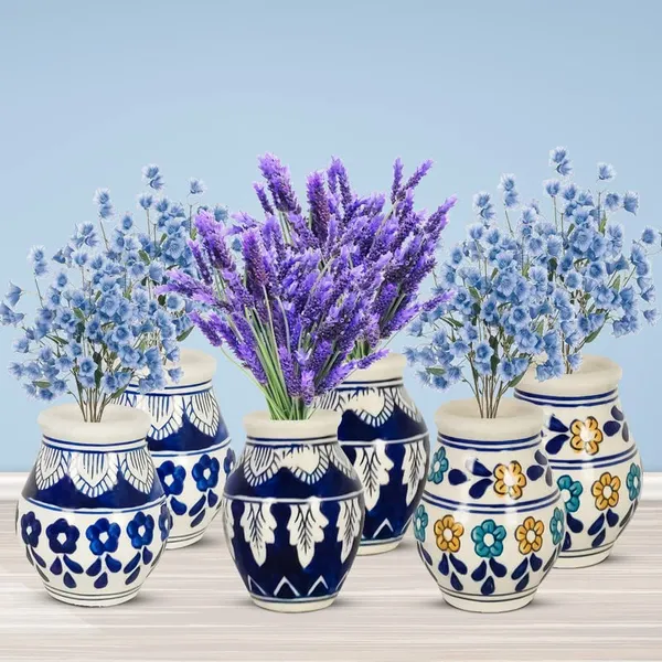 Darius_Multi_Set_Of_6_Ceramic_Flower_Vase_For_Living_Room,_Bedroom,_Dining_Table,_Home_Decoration,_Artificial_Flowers_(H_-_10.5_X_Od_-_8_X_Ud_-_4.5_Cm)
