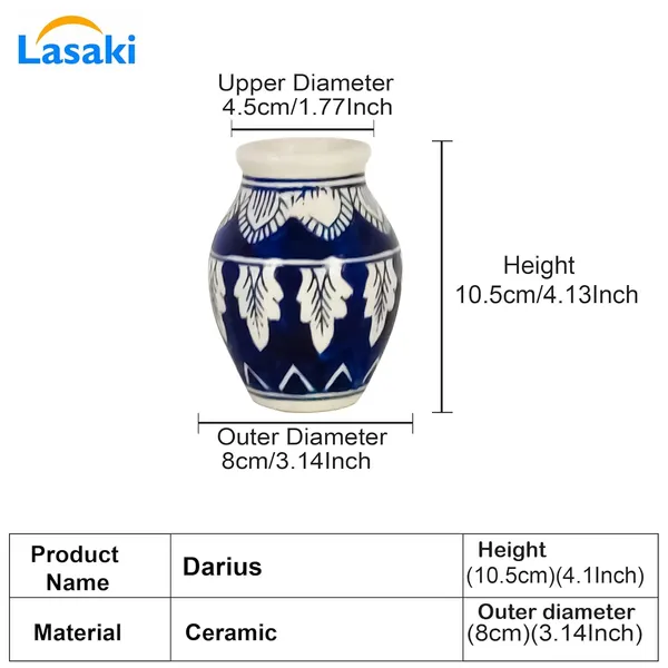 Darius_Multi_Set_Of_6_Ceramic_Flower_Vase_For_Living_Room,_Bedroom,_Dining_Table,_Home_Decoration,_Artificial_Flowers_(H_-_10.5_X_Od_-_8_X_Ud_-_4.5_Cm)
