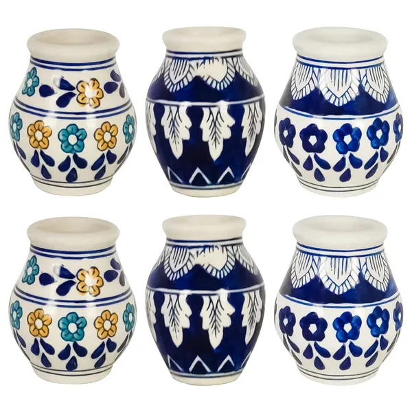 Darius_Multi_Set_Of_6_Ceramic_Flower_Vase_For_Living_Room,_Bedroom,_Dining_Table,_Home_Decoration,_Artificial_Flowers_(H_-_10.5_X_Od_-_8_X_Ud_-_4.5_Cm)