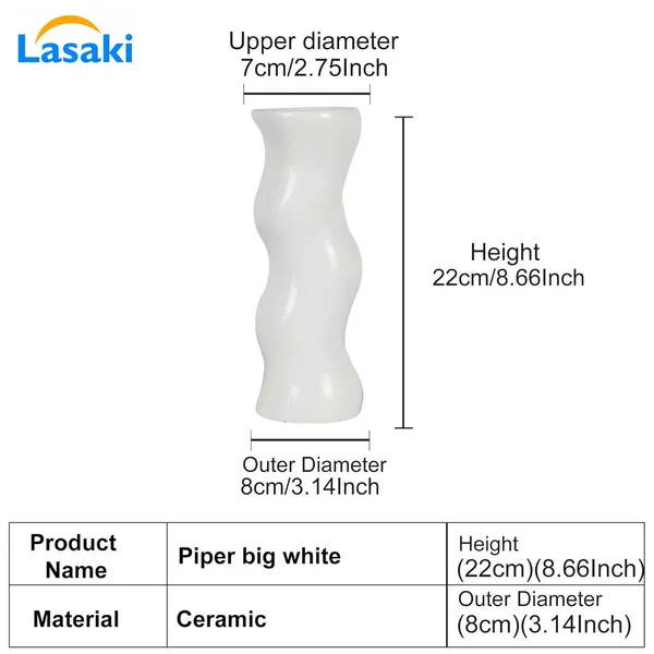 Piper_Big_White_Ceramic_Flower_Vase_For_Living_Room,_Bedroom,_Dining_Table,_Home_Decoration_(H_-_22_X_Od_-_8_X_Ud_-_7_Cm)