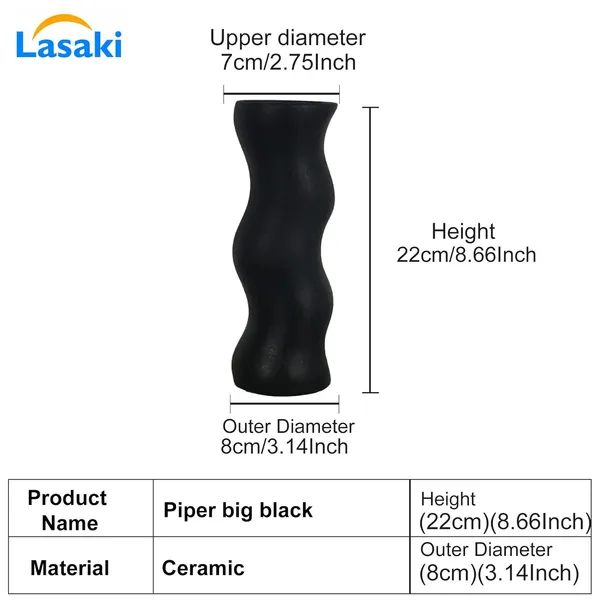 Piper_Big_Black_Ceramic_Flower_Vase_For_Living_Room,_Bedroom,_Dining_Table,_Home_Decoration_(H_-_22_X_Od_-_8_X_Ud_-_7_Cm)