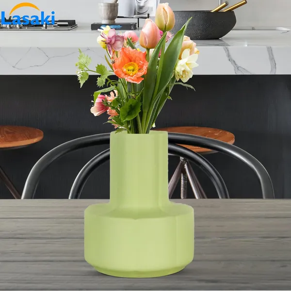 Zoey_Mint_Ceramic_Flower_Vase_For_Living_Room,_Bedroom,_Dining_Table,_Home_Decoration_(H_-_17.5_X_Od_-_14_X_Ud_-_7_Cm)