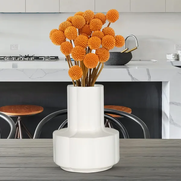 Zoey_White_Ceramic_Flower_Vase_For_Living_Room,_Bedroom,_Dining_Table,_Home_Decoration_(H_-_17.5_X_Od_-_14_X_Ud_-_7_Cm)