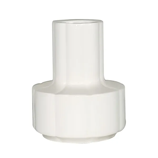 Zoey_White_Ceramic_Flower_Vase_For_Living_Room,_Bedroom,_Dining_Table,_Home_Decoration_(H_-_17.5_X_Od_-_14_X_Ud_-_7_Cm)
