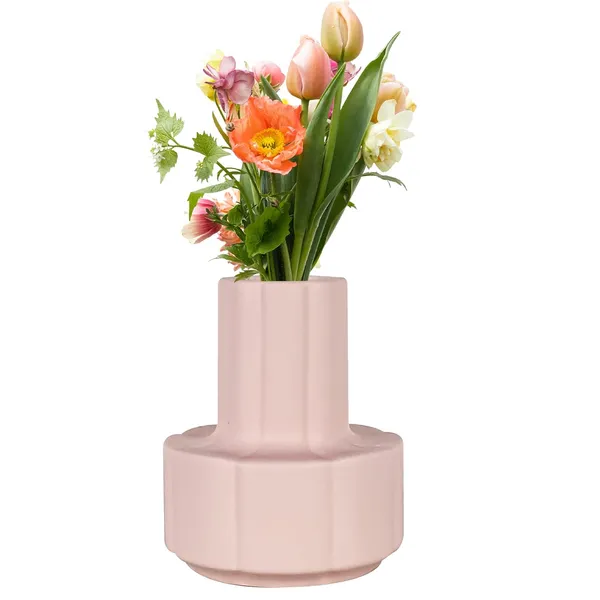 Zoey_Pink_Ceramic_Flower_Vase_For_Living_Room,_Bedroom,_Dining_Table,_Home_Decoration_(H_-_17.5_X_Od_-_14_X_Ud_-_7_Cm)