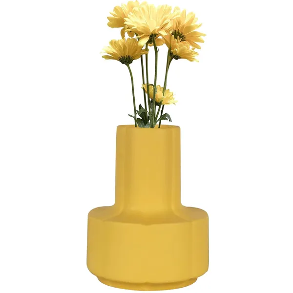 Zoey_Saffron_Ceramic_Flower_Vase_For_Living_Room,_Bedroom,_Dining_Table,_Home_Decoration_(H_-_17.5_X_Od_-_14_X_Ud_-_7_Cm)