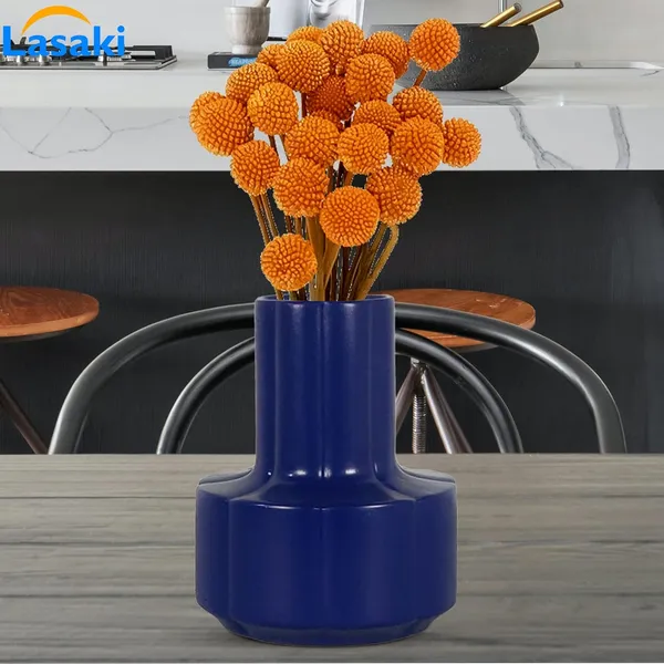 Zoey_Blue_Ceramic_Flower_Vase_For_Living_Room,_Bedroom,_Dining_Table,_Home_Decoration_(H_-_17.5_X_Od_-_14_X_Ud_-_7_Cm)