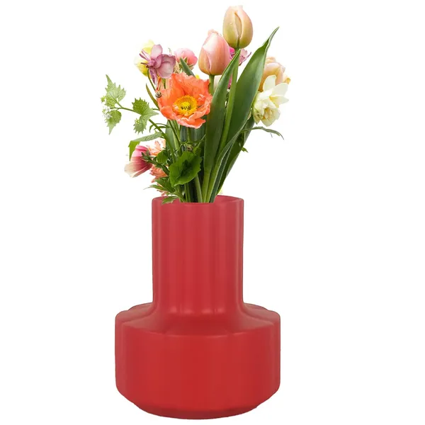Zoey_Red_Ceramic_Flower_Vase_For_Living_Room,_Bedroom,_Dining_Table,_Home_Decoration_(H_-_17.5_X_Od_-_14_X_Ud_-_7_Cm)
