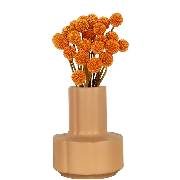 Zoey_Ginger_Ceramic_Flower_Vase_For_Living_Room,_Bedroom,_Dining_Table,_Home_Decoration_(H_-_17.5_X_Od_-_14_X_Ud_-_7_Cm)