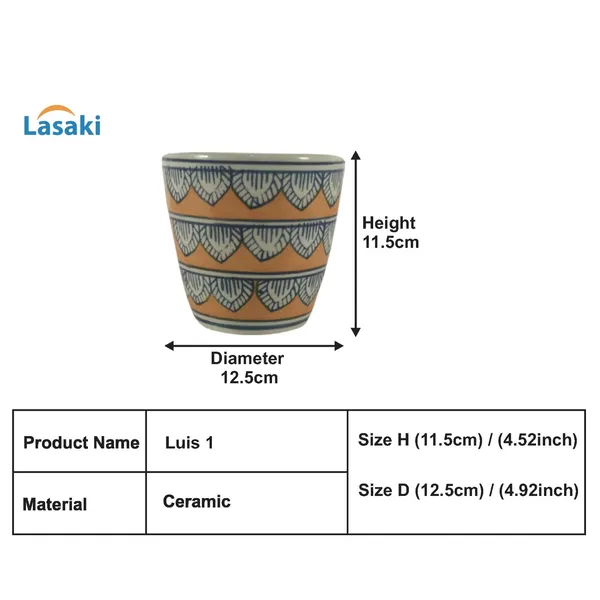 Luis_1_Ceramic_Pots_For_Indoor_Plants,_Planters,_Flower,_Gamla,Outdoor,Balcony,Home,Round,Garden,_Office_Decor,Succulent(H_-_11.5_X_D_-_12.5_Cm)(Any_Color_May_Come)