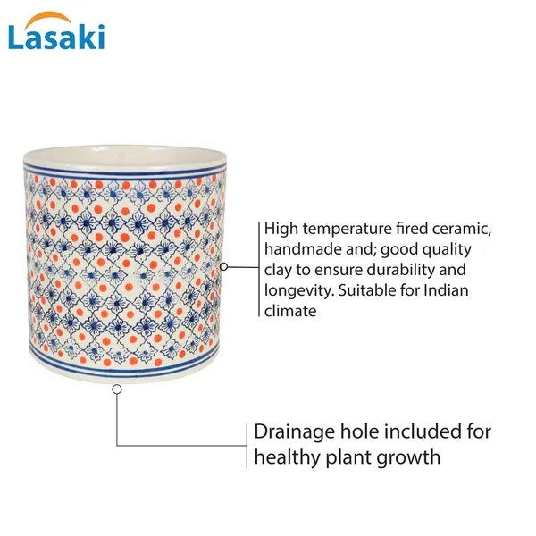 Pi_Pot_Large_Ceramic_Pots_For_Indoor_Plants,_Planters,_Flower,_Gamla,Outdoor,Balcony,Home,Round,Garden,_Office_Decor,Succulent(H_-_20_X_D_-_20_Cm)(Any_Color_May_Come)