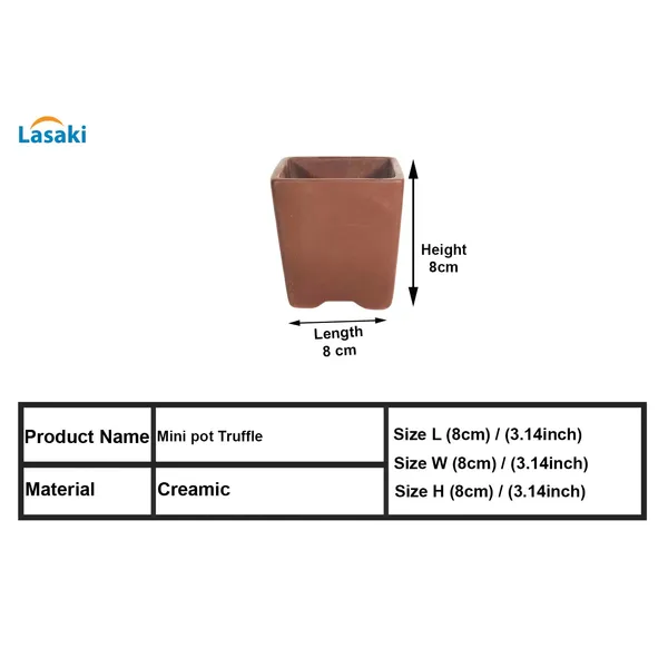 Mini_Pot_Truffle_Ceramic_Pots_For_Indoor_Plants,Planters,Flower,Gamla,Outdoor,Balcony,Home,Square,Garden,Office_Decor,Succulent(L-8_X_W-8_X_H-8_Cm)