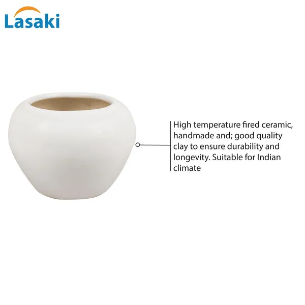 Cloud_Apple_Medium_White_Ceramic_Pots_For_Indoor_Plants,_Planters,_Flower,_Pots,_Gamla,Outdoor,Balcony,Home,Round,Garden,_Office_Decor,Succulent(H_-_9.5_X_D_-_14_Cm)