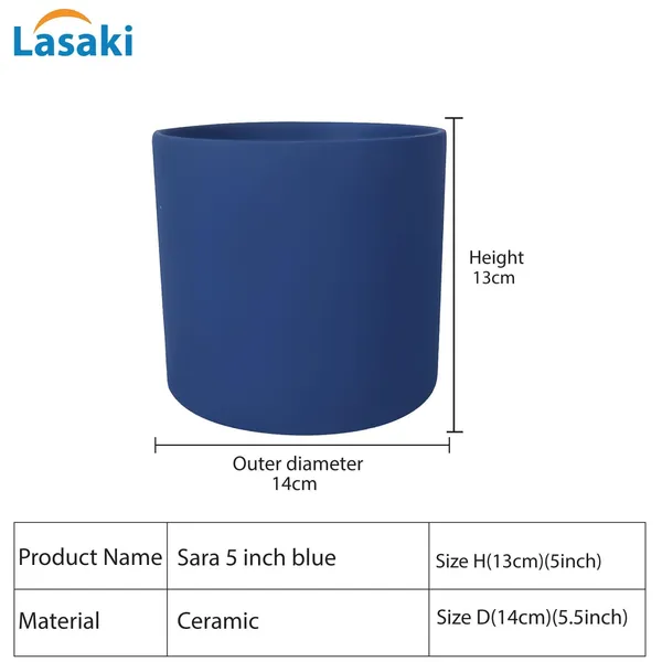 Sara_5_Inch_Blue_Ceramic_Pots_For_Indoor_Plants,_Planters,_Flower,_Pots,_Gamla,Outdoor,Balcony,Home,Round,Garden,_Office_Decor,Succulent(H_-_13_X_D_-_14_Cm)