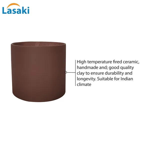 Sara_4_Inch_Truffle_Ceramic_Pots_For_Indoor_Plants,_Planters,_Flower,_Pots,_Gamla,Outdoor,Balcony,Home,Round,Garden,_Office_Decor,Succulent(H_-_10.5_X_D_-_12_Cm)