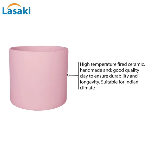 Sara_4_Inch_Pink_Ceramic_Pots_For_Indoor_Plants,_Planters,_Flower,_Pots,_Gamla,Outdoor,Balcony,Home,Round,Garden,_Office_Decor,Succulent(H_-_10.5_X_D_-_12_Cm)