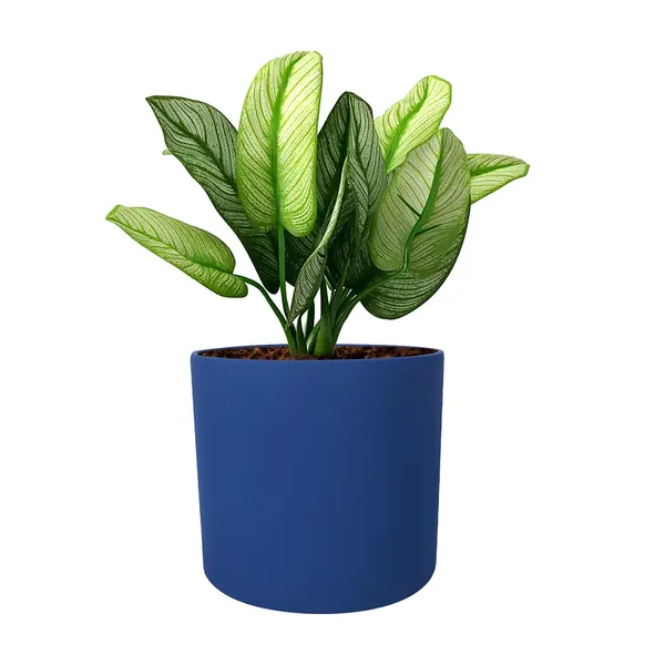 Sara_4_Inch_Blue_Ceramic_Pots_For_Indoor_Plants,_Planters,_Flower,_Pots,_Gamla,Outdoor,Balcony,Home,Round,Garden,_Office_Decor,Succulent(H_-_10.5_X_D_-_12_Cm)