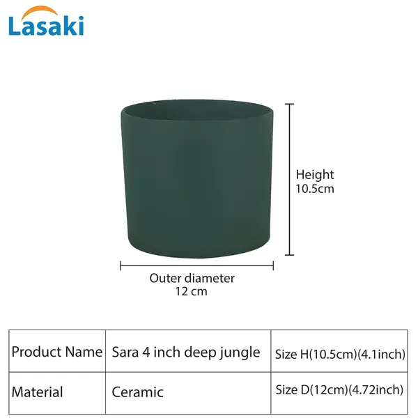 Sara_4_Inch_Deep_Jungle_Ceramic_Pots_For_Indoor_Plants,_Planters,_Flower,_Pots,_Gamla,Outdoor,Balcony,Home,Round,Garden,_Office_Decor,Succulent(H_-_10.5_X_D_-_12_Cm)