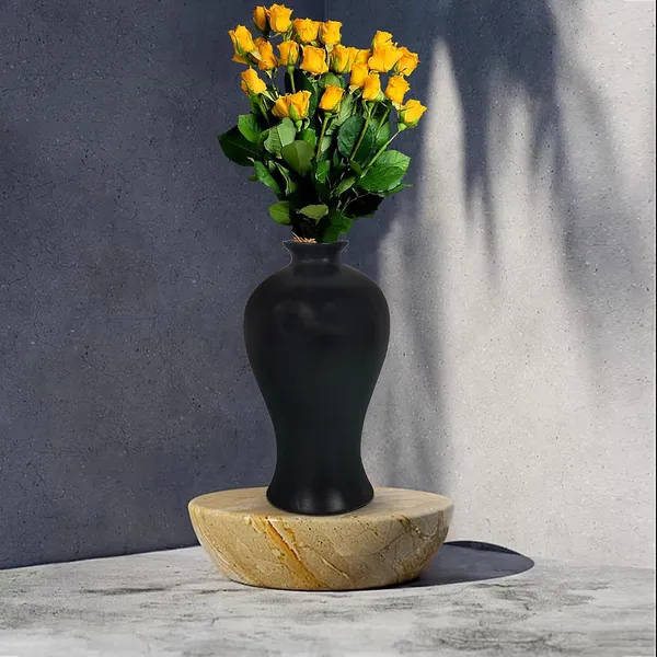 Apsara_Big_Black_Ceramic_Flower_Vase_For_Living_Room,_Bedroom,_Dining_Table,_Home_Decoration,_Artificial_Flowers_(D_-_14_X_H_-_25_Cm)