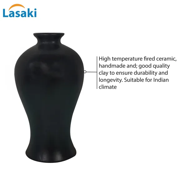 Apsara_Big_Black_Ceramic_Flower_Vase_For_Living_Room,_Bedroom,_Dining_Table,_Home_Decoration,_Artificial_Flowers_(D_-_14_X_H_-_25_Cm)