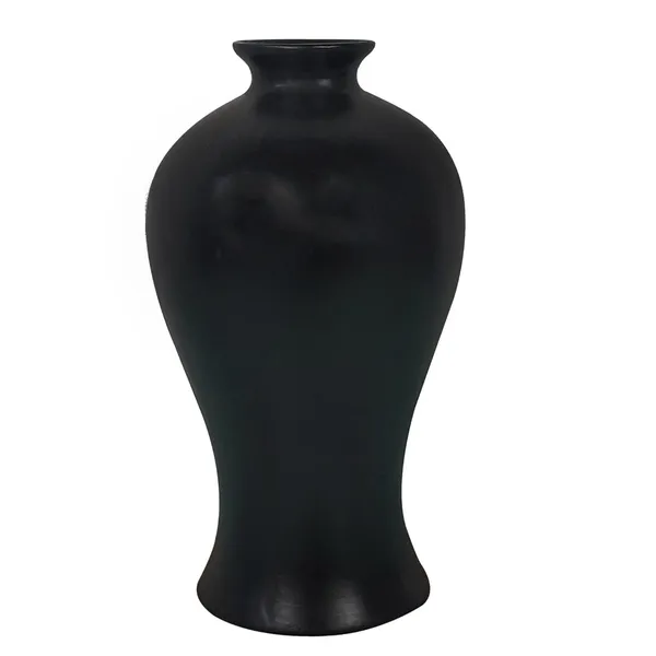 Apsara_Big_Black_Ceramic_Flower_Vase_For_Living_Room,_Bedroom,_Dining_Table,_Home_Decoration,_Artificial_Flowers_(D_-_14_X_H_-_25_Cm)