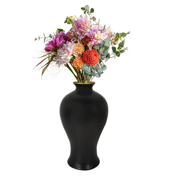 Apsara_Big_Black_Gold_Ceramic_Flower_Vase_For_Living_Room,_Bedroom,_Dining_Table,_Home_Decoration,_Artificial_Flowers_(D_-_14_X_H_-_25_Cm)