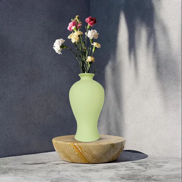 Apsara_Big_Mint_Ceramic_Flower_Vase_For_Living_Room,_Bedroom,_Dining_Table,_Home_Decoration,_Artificial_Flowers_(D_-_14_X_H_-_25_Cm)