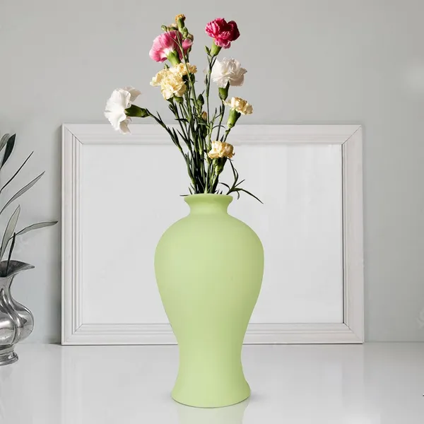 Apsara_Big_Mint_Ceramic_Flower_Vase_For_Living_Room,_Bedroom,_Dining_Table,_Home_Decoration,_Artificial_Flowers_(D_-_14_X_H_-_25_Cm)