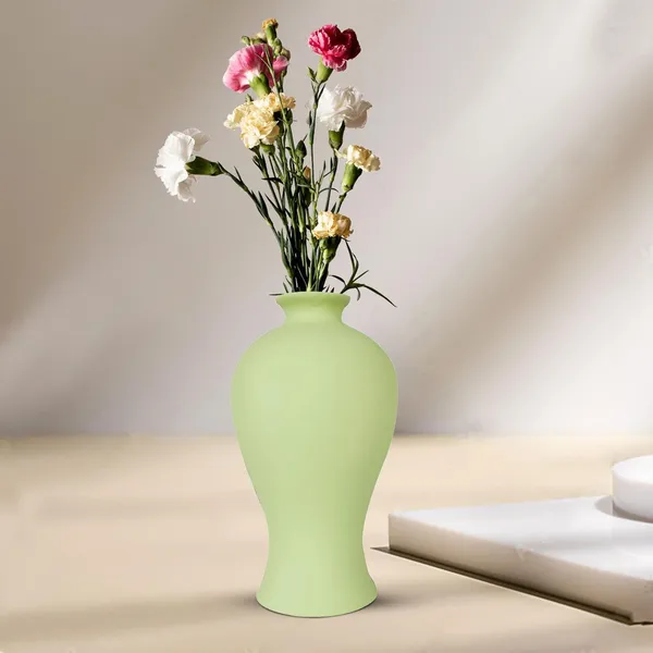 Apsara_Big_Mint_Ceramic_Flower_Vase_For_Living_Room,_Bedroom,_Dining_Table,_Home_Decoration,_Artificial_Flowers_(D_-_14_X_H_-_25_Cm)