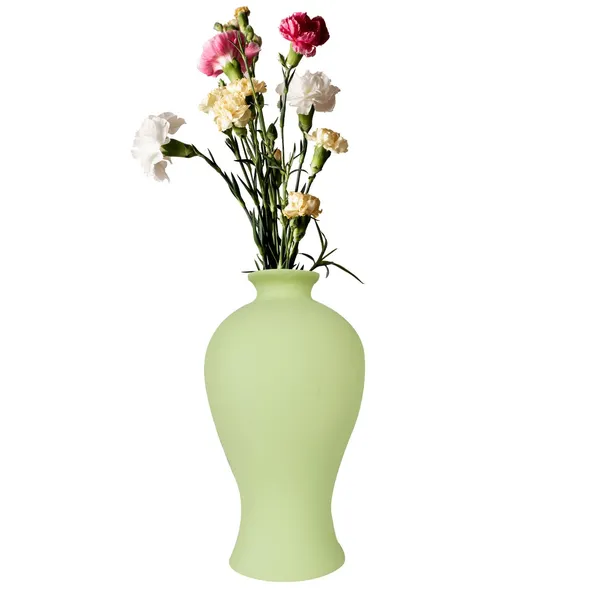Apsara_Big_Mint_Ceramic_Flower_Vase_For_Living_Room,_Bedroom,_Dining_Table,_Home_Decoration,_Artificial_Flowers_(D_-_14_X_H_-_25_Cm)
